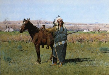 チーフ マダラ尾 西インド先住民ネイティブ アメリカン ヘンリー ファーニー Oil Paintings